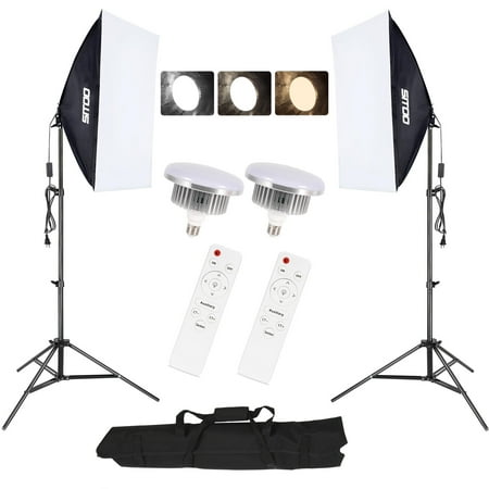 SITOO 2pcs Softbox Lighting Kit LED Video Continuous Light Stand Studio Photo