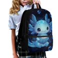 thumbnail image 3 of HUIACONG Cute Axolotl School Backpack for Girls Ages 6-18 Large Capacity Lightweight Water Resistant Bookbag for Elementary Middle High School Student Daily Use, 3 of 6