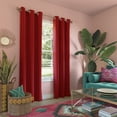 thumbnail image 6 of Sun Zero Riley Kids Bedroom Blackout Grommet Curtain Panel, 40"X84" In Red, 6 of 10