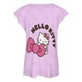 thumbnail image 5 of Hello Kitty Womens Summer Tops Ruffle Short Sleeve Tunic Tops V Neck Loose Fit Flowy T-Shirts, 5 of 7