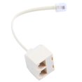 thumbnail image 2 of 2X RJ 11 6P 4 C Connector 2 X Jack Port M / F Splitter Phone Adapter Cable Beige, 2 of 7