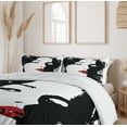thumbnail image 6 of Ambesonne Woman Duvet Cover Sets, Woman Cool, 2-King, Black Vermilion, 6 of 7