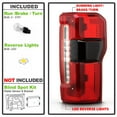 thumbnail image 4 of Dasbecan Right Halogen Tail Light W/ Blind Spot For Ford F-250 F350 Super Duty 2023-2024 FO2801294 PC3Z13404B, 4 of 12