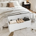 thumbnail image 6 of Wooden Storage Bench  39” Toy Box, Entryway Storage Trunk,Shoe Bench with Storage,Load up to 420 lb,for Living Room, Bedroom, Entryway,White, 6 of 13