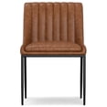 thumbnail image 5 of Simpli Home Melody Dining Chair (Set of 2) in Distressed Tan Vegan Faux Leather, 5 of 12
