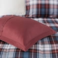 thumbnail image 4 of Tabacir 3 Piece Essentials Parkston Plaid Comforter, Matching Sham, 3M Scotchguard Stain Release Cover, Hypoallergenic All Season Bedding-Set,Full/Queen,Red, 4 of 9