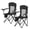 Ink Black, variant on LEDREM Premium Foldable Camping Chairs Set of 2 - High Back Support, Adjustable Armrests, Drink Holder & Organizer, 330lb Capacity, Ink Black