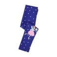 thumbnail image 3 of Little Girls Leggings,Kids Blue Embroidered Mosquito Proof Pants Toddler Spring Leggings, 3 of 6
