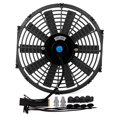 thumbnail image 1 of CF002A-BK 12 inch 80W 12V Universal Car Slim Reversible Electric Radiator Cooling Fan Push Pull with Mounting Kit, 1 of 5