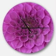 thumbnail image 1 of DesignArt Large Purple Flower and Petals Large Wall Clock, 1 of 2