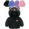 thumbnail image 4 of Toddler Boys Girls Jacket Down Windproof Warm Winter Cartoon Hooded Coats 1-5 Years, 4 of 5