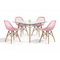 thumbnail image 1 of Set de comedor Mundo In Cristal 120 cm Oslo y 4 sillas Eames Vento Minimalista, 1 of 8