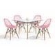 thumbnail image 1 of Set de comedor Mundo In Cristal 120 cm Oslo y 4 sillas Eames Vento Minimalista, 1 of 8