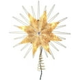 thumbnail image 2 of Kurt Adler 12-Inch 10-Light 8-Point Capiz Gold Star Treetop, 2 of 2