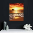 thumbnail image 5 of Nawypu Canvas Prints Wall Art Sunset Ocean Beach Pictures Photo Paintings for Kids RoomLiving Room Bedroom Home Decorations Stretched and Framed Seascape Waves Landscape Giclee Artwork, 5 of 5