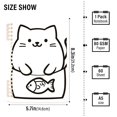 thumbnail image 2 of FORMRS 1-Subject Spiral Notebook 8" x 5" College Ruled 60 Refillable Sheet A5 Hard Cover, 2 Pack, White Chubby Cat, 2 of 7