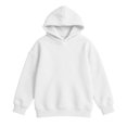 thumbnail image 4 of Girls Fleece Hoodie Pullover Hooded Sweatshirt Long Sleeve Solid Color Pockets Casual Tops, 4 of 5