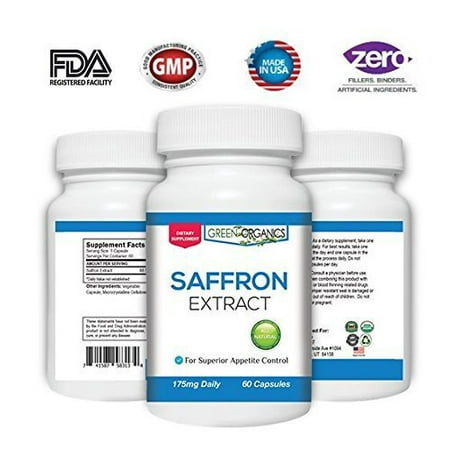 Premium Saffron Extract - Pure Maxium Strength Natural Mood Booster Stress Reliever Appetite Suppressor Regulates the Metabolism Effective For Weight