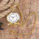 thumbnail image 4 of Reloj de bolsillo vintage de cuarzo con cadena corta para hombre y mujer - Día del Padre, 4 of 5