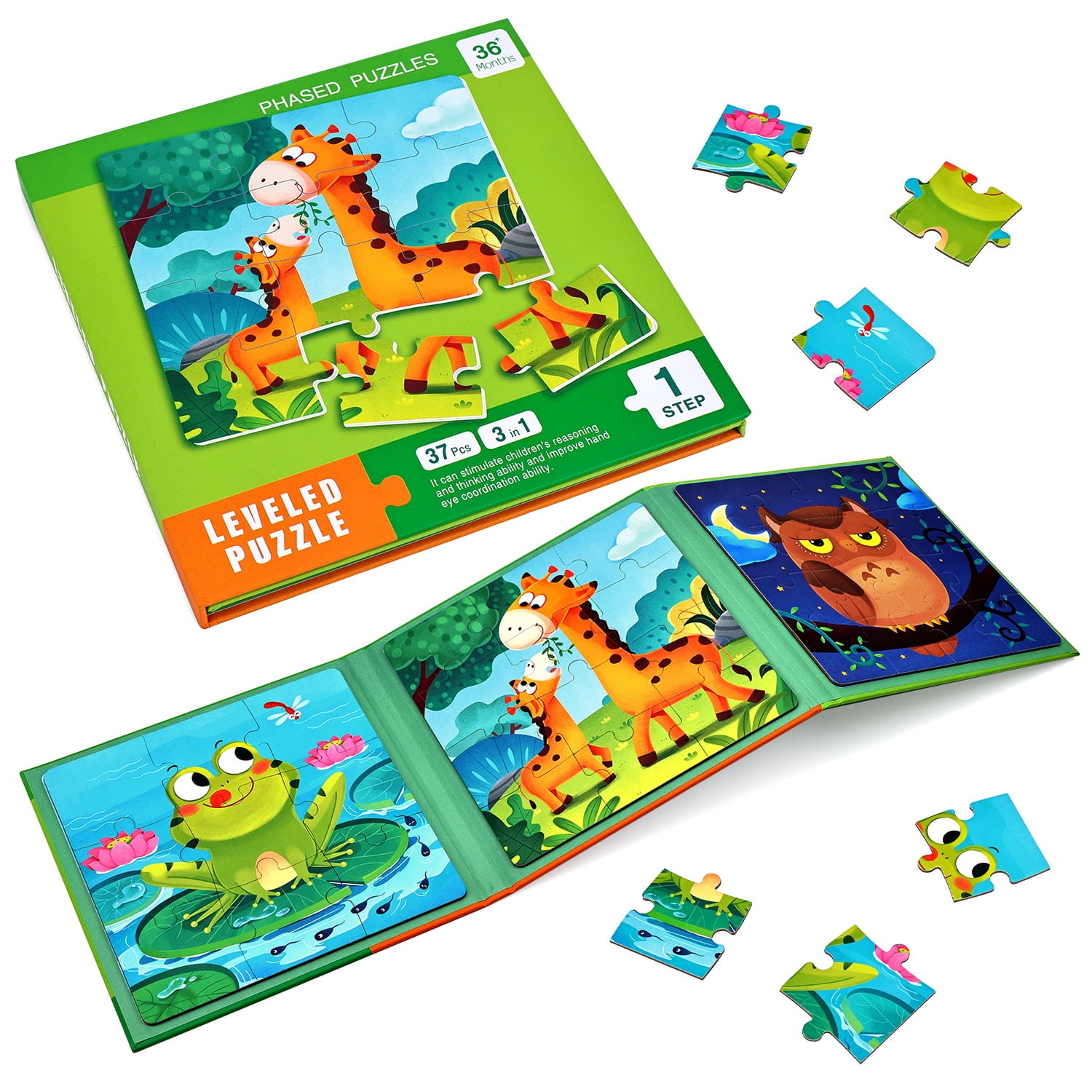 Joyoldelf Puzzles, Educational Toy for Kids Ages 3 4 5 6