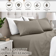 Superior Cotton Blend 600 Thread Count Pillowcase Set of 2, King Size, Grey