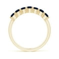 thumbnail image 2 of ANGARA Natural Half Eternity Seven Stone Sapphire Wedding Ring in 14K Yellow Gold for Women (Size-3mm) | September Birthstone, Anniversary, Jewelry Gift for Women | Natural Blue Sapphire Ring, 2 of 9