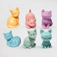 thumbnail image 3 of 3d Animal Silicone Cute Dog Cat Shaped Resin Candle Reusable Plaster Home Table, 3 of 3