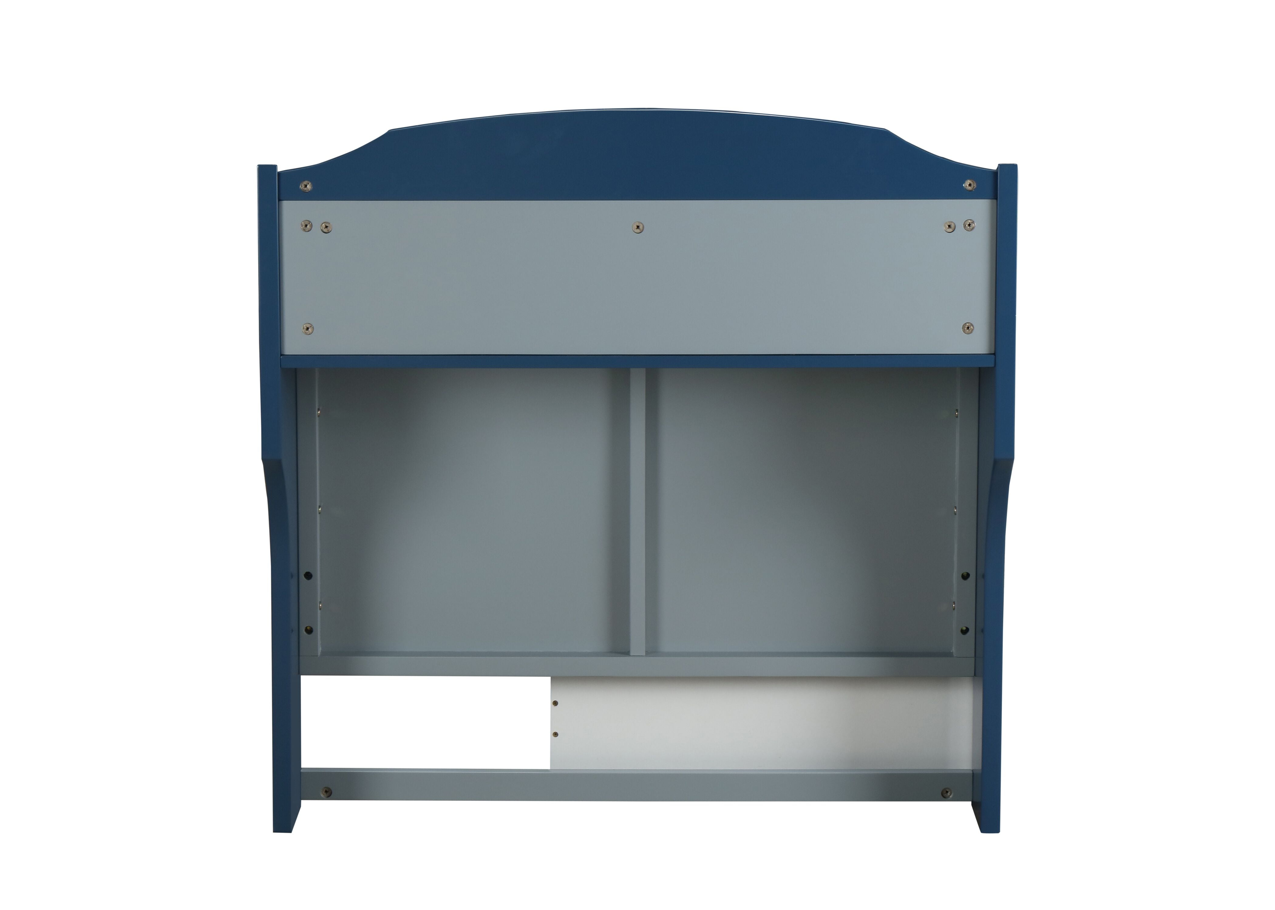 Gray & Navy 1Set/3Ctn ACME Neptune II Twin Bed Gray & Navy//Youth/Children/Nautical 