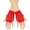 Red, variant on SUXIAN Fingerless Gloves Carnival Coarse Net Fishnet Stretchy Short Solid Punk Half Finger Nightclub Party Style Gloves Women Red One Size