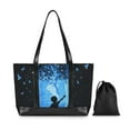 thumbnail image 7 of FORMRS Canvas Laptop Tote Bag for Women with 15.6" Computer Compartments Shoulder Handbag, Blue Butterfly, 7 of 7