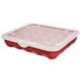 thumbnail image 4 of Sterilite 20 Compartment 3 Inch Ornament Storage Case with Lid, Red (12 Pack), 4 of 10