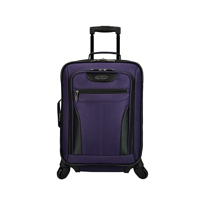 dark purple suitcase