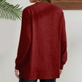thumbnail image 4 of Fiaer Women's Cardigan Sweater Oversize Long Sleeve Lightweight Fashion Solid Open Front Tops with Pocket RD2 XL, 4 of 6