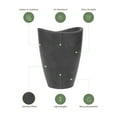 thumbnail image 5 of eCOBO 15.7 inches Eco-Friendly Round Pot Planter Onda Indoor/Outdoor use, Durable, Versatile & Lightweight, Designed by Brazilian Artisans, Contemporary All-Weather Design –Black, 5 of 7