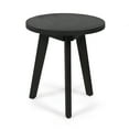 thumbnail image 3 of 15" Modern Outdoor Acacia Wood Round End Table, 3 Color, 3 of 5