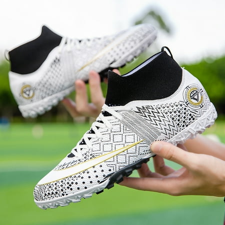 

Boys TF Soccer Cleats Comfortable Breathable Lightweight Lace-up Training Shoes For Outdoor Sports Football Shoes