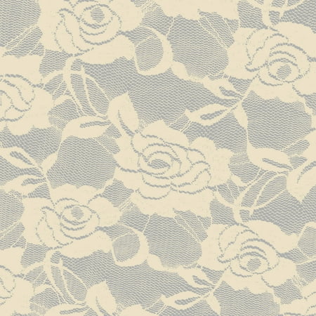 Off White Satin Lining - Shason Textile Special Occasion Vibrant Color Rose Lace, Ivory
