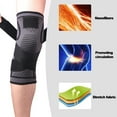 thumbnail image 3 of 2pcs pressurized band knitted sports knee pads running fitness knee pads outdoor hiking knee pads warm knee pads - L, 3 of 5