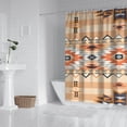 thumbnail image 2 of Colorful Geometric Striped Pattern Shower Curtain 84"x72" ,Bathroom Decorative Shower Curtains Set with 12 Hooks,Modern Waterproof Washable Shower Curtain, 2 of 6