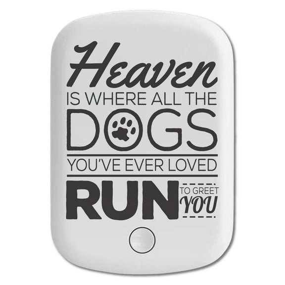 DistinctInk Magnetic Battery Pack, 5000 mAh Wireless Portable Charger with USB-C Cable, Compatible with MagSafe iPhone 14 / 13 / 12 Series - Heaven is Where All the Dogs Greet You