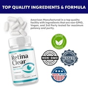 Retina Clear Vision Care Pills Advanced Formula Eye Health Supplement RetinaClear 120 Capsules