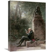 Global Gallery  22 in. The Philosopher - The Reader in the Park Art Print - Carl Spitzweg