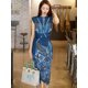 thumbnail image 1 of H Han Queen-Vestido de tubo con estampado Vintage para mujer, elegante Vestido de fiesta informal con cuello redondo para oficina, gran oferta, Verano, 1 of 4