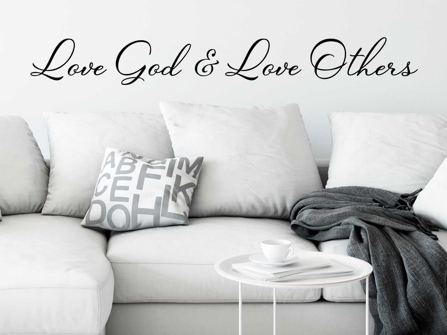 Love God Love Others Cursive Wall Decals For Living Room