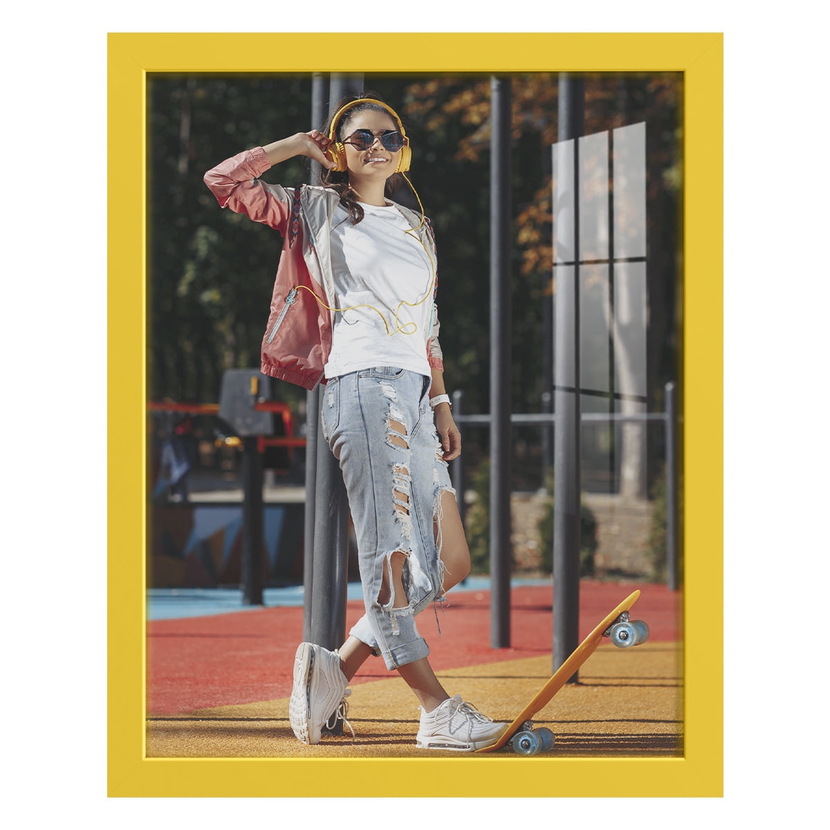 Modern Real Wood 11x14 inch Picture Frame in Yellow
