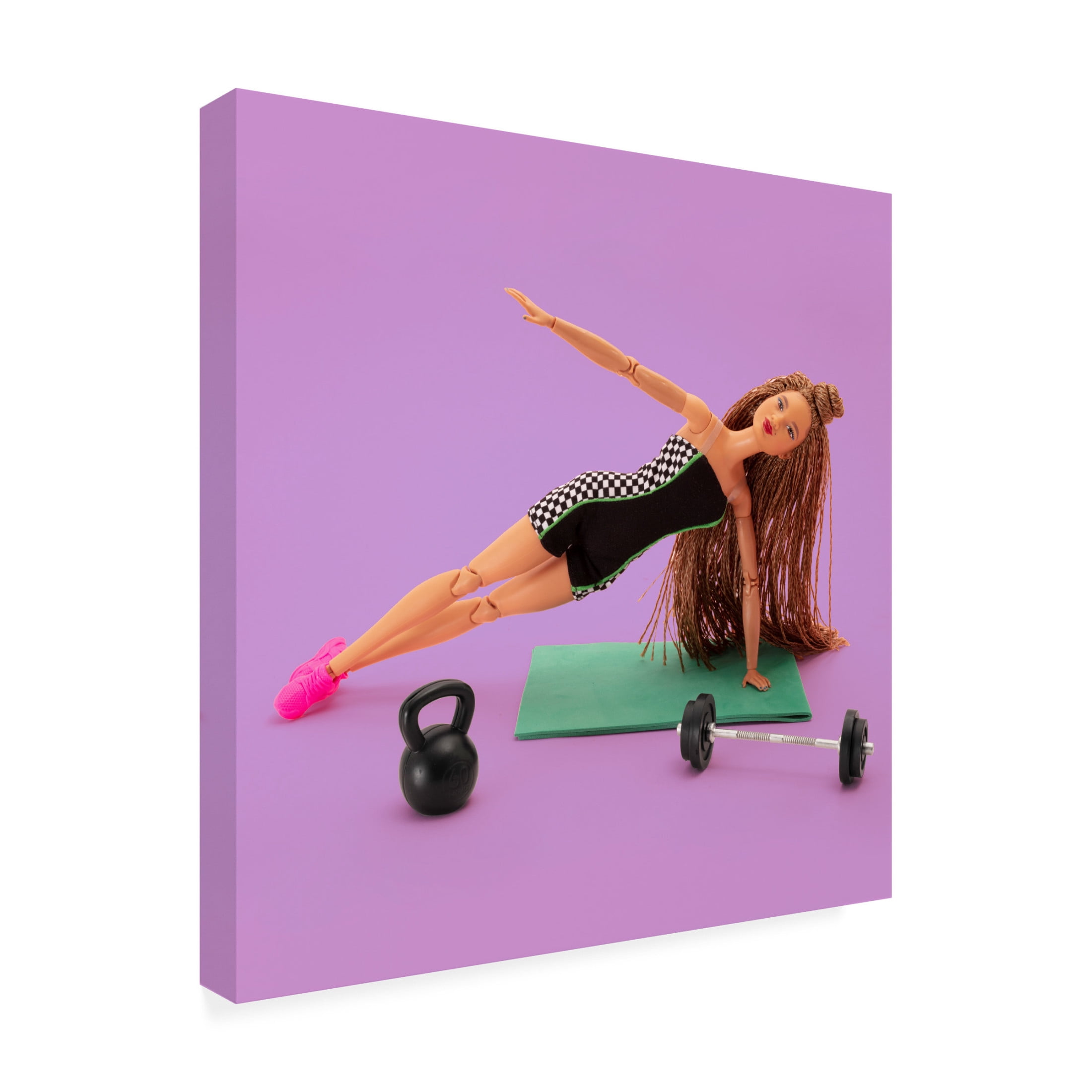 Canvas Wall Art - Julia Ramiro 'Yogui' Wall Art for Living Room, Bedroom, or Office Décor by Trademark Fine Art - 24 x 24 Inches