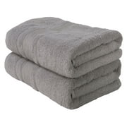 2-Piece Bath Towels Set for Bathroom, Spa & Hotel Quality | 100% Cotton Turkish Towels | Absorbent, Soft, and Eco-Friendly (Gray)