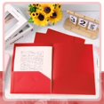 thumbnail image 4 of Carpetas de plástico Gueevin, 24 unidades, con bolsillos para tamaño carta, color rojo, 4 of 6