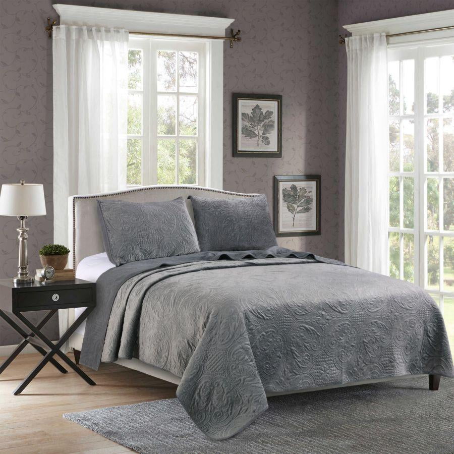 Stone Washed Quilt Set With Pillow Shams Walmart Canada
