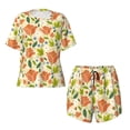 thumbnail image 4 of Kdxio Rose Daisy Print Pajamas Sets for Women Short-Sleeved Pjs with Lounge Shorts Two Piece Sleepwear S-4XL, 4 of 9